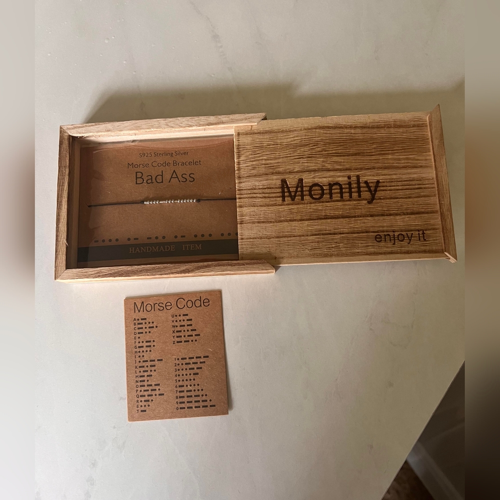 Morse Code Bracelet - "Bad Ass"